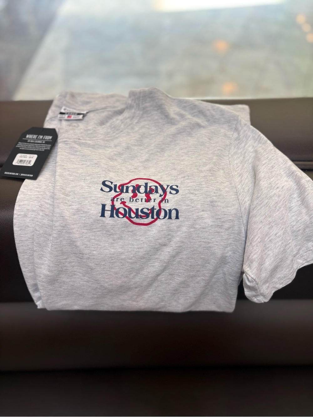 Sundays Are Better in Houston Heather Gray Graphic Tee